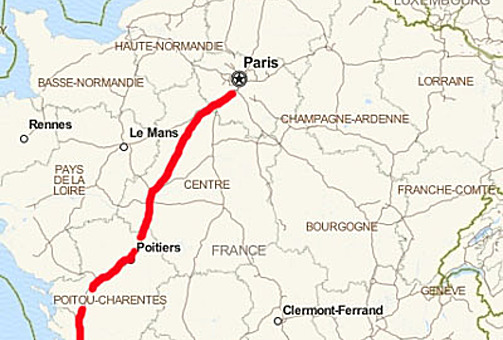 Distance Paris-Bordeaux