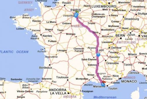 Distance Paris-Marseilles